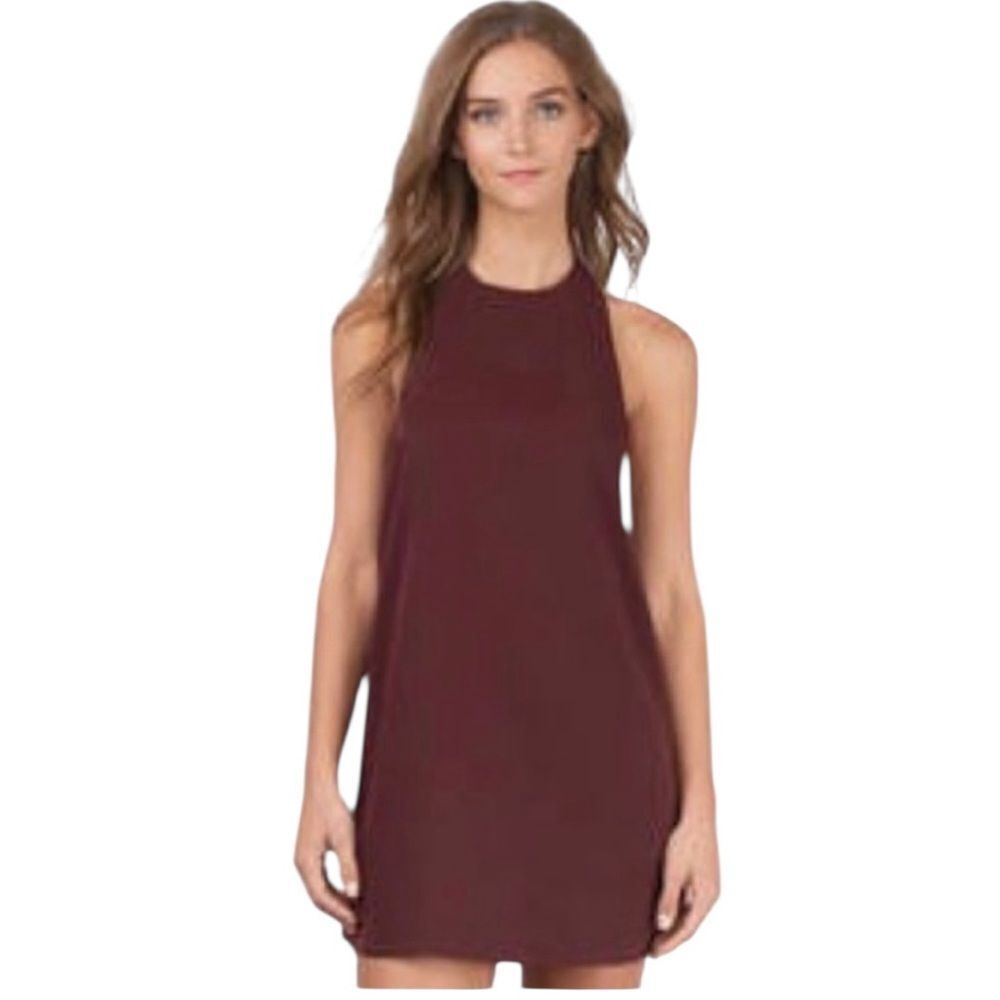 Tobi halter neck open back maroon dress size xsmall